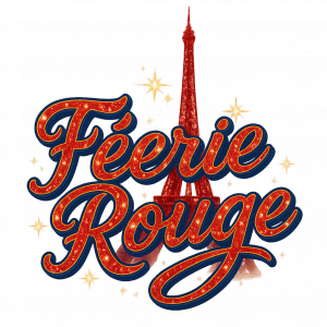 logo de la revue féerie rouge de la troupe b&m company